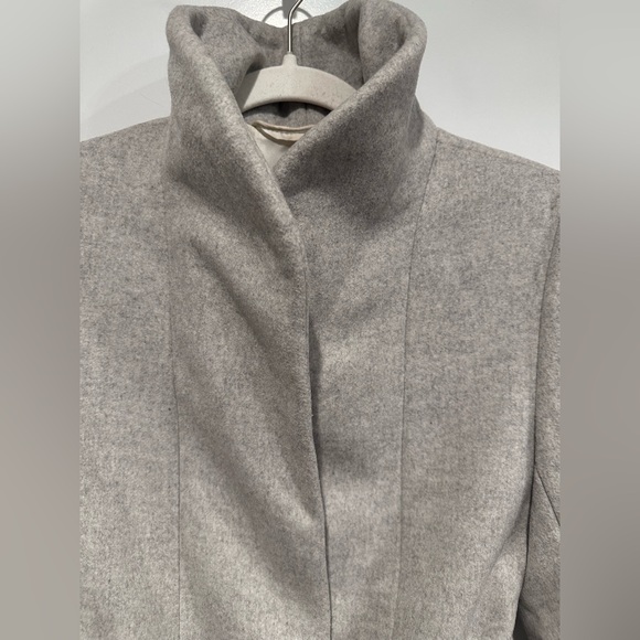 WILFRED Aritzia Cocoon Belted Coat Virgin Wool & Cashmere Gray size XS - Picture 2 of 4